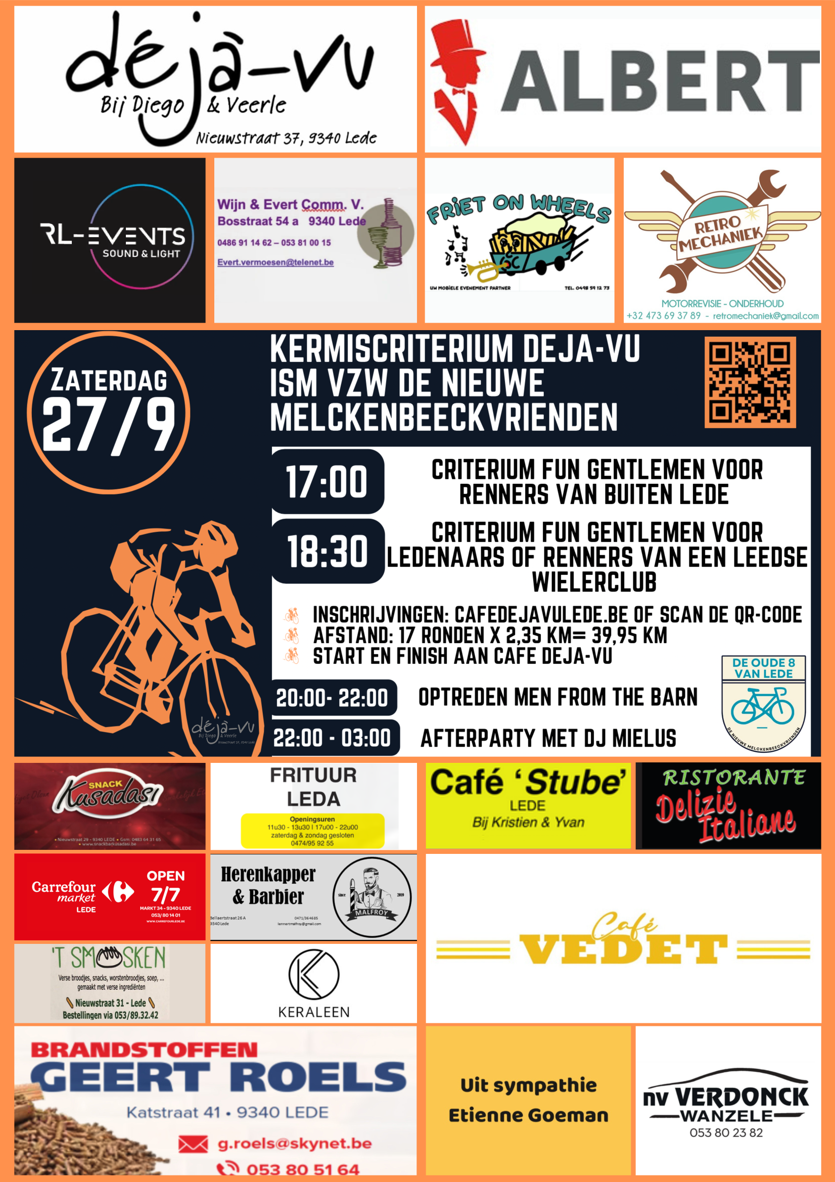 Overzicht van de sponsors